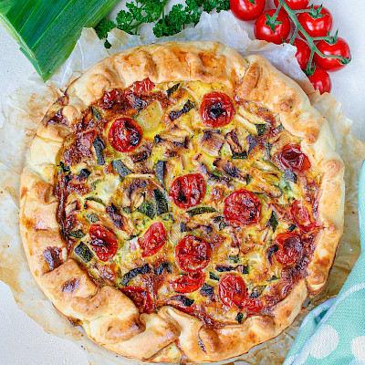 Groentequiche met spekjes