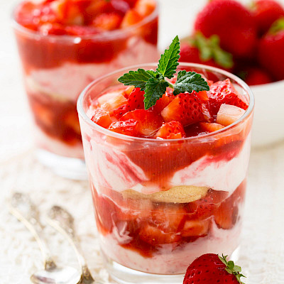 Aardbeien tiramisu